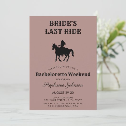 Invitation Fin de semaine du Dernier Bachelorette à la cours (Debout devant)