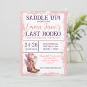Invitation Fin de semaine du Dernier Rodeo Rose Bachelorette (Debout devant)