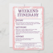 Invitation Fin de semaine du Dernier Rodeo Rose Bachelorette (Dos)