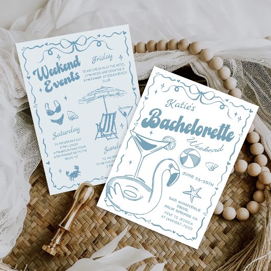 Invitation Fin de semaine du Dernier toast de plage