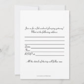 Invitation Fin de semaine du Getaway Bachelorette (Dos)