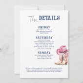 Invitation Fin de semaine du Nash Bash Cowgirl Bachelorette P (Dos)