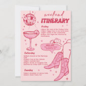 Invitation Fin de semaine du rodéo de rodéo de cowgirl rose (Dos)