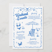 Invitation Fin de semaine du Toast Beach Dernier bleu (Dos)