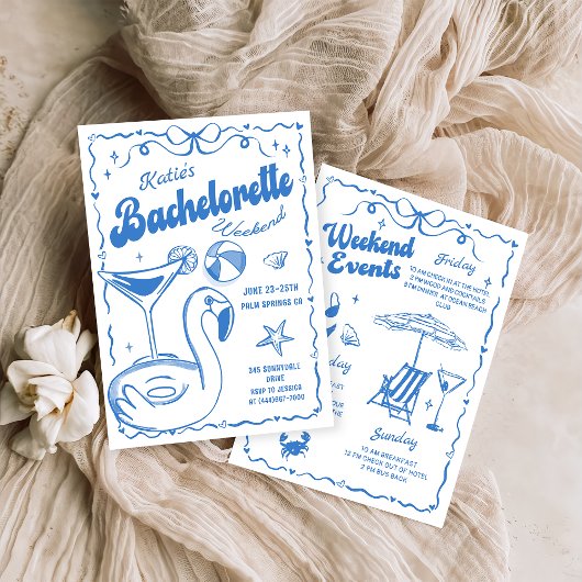 Invitation Fin de semaine du Toast Beach Dernier bleu