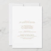 Invitation Fin de semaine Elegant Gold Script Bachelorette (Dos)