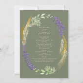 Invitation Fin de semaine élégante de la couronne de blé de l (Dos)