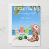 Invitation fin de semaine esthétique cowgirl côtière bachelor (Devant)