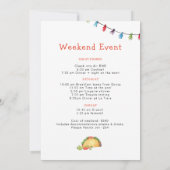 Invitation Fin de semaine Fiesta Mexicaine Bachelorette (Dos)