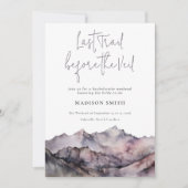 Invitation Fin de semaine illustrée de bachelorette rose Moun (Devant)