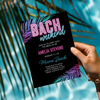 Fin de semaine Neon Pink & Blue Tropical Bachelore