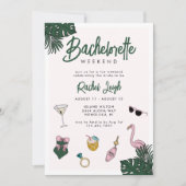 Invitation Fin de semaine Retro Resort Bachelorette (Devant)