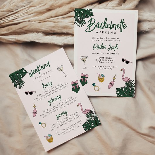 Invitation Fin de semaine Retro Resort Bachelorette