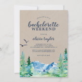 Invitation Fin de semaine Rustic Mountain Bachelorette avec d (Devant)