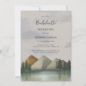 Invitation Fin de semaine Rustic Mountain & Lake Bachelorette (Devant)