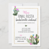 Invitation Final Fiesta Bachelorette Weekend (Devant)