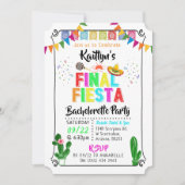 Invitation Final Fiesta Bachelorette Weekend Party Itinerary (Devant)