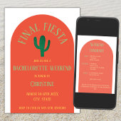 Invitation Final Fiesta Cactus Bachelorette Week-end Itinérai