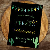 Invitation Final Fiesta Cactus Bachelorette Week-end Itinérai