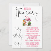 Invitation Final Flamingle, Flamant rose Bachelorette Week-en (Dos)
