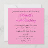 Invitation finale de Michelle (Dos)