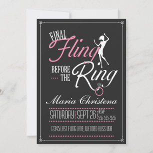 Invitation finale du Fling Bachelorette Party