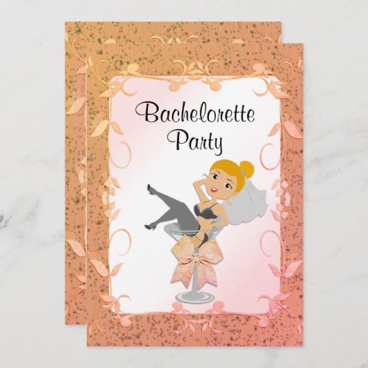 Invitation finale du Fling Bachelorette Party (Devant / Derrière)