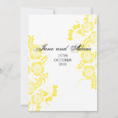 Invitation finale du mariage jaune (Devant)