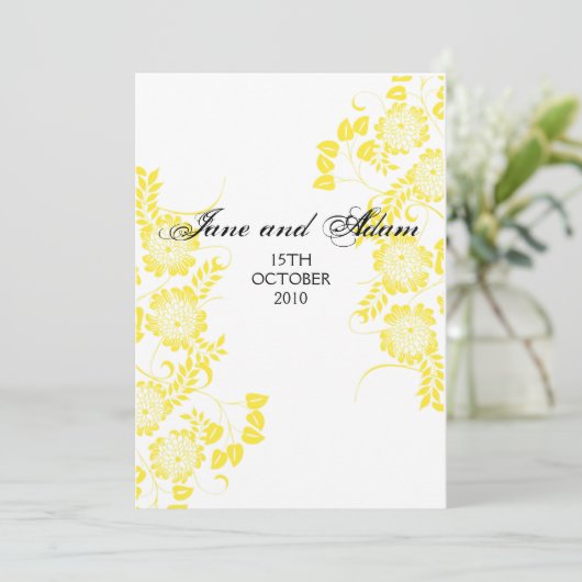 Invitation finale du mariage jaune (Debout devant)