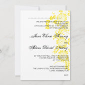 Invitation finale du mariage jaune (Dos)