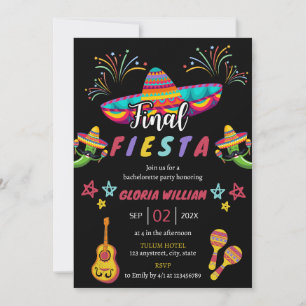 Invitation Finale Fiesta Mexicaine Vibrant Bachelorette Party