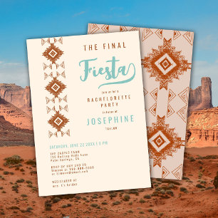 Invitation Finale Fiesta Terracotta Desert Bachelorette Party
