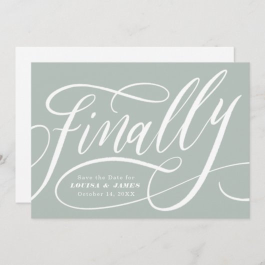 Invitation Finalement reporté Modifier la date Enregistrer la (Devant / Derrière)