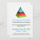 Invitation financière de diagramme de pyramide (Devant / Derrière)