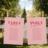 Invitation FIND YOUR SEAT! Blush Red Bold Font Wedding