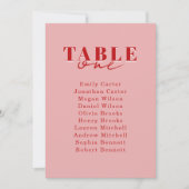 Invitation FIND YOUR SEAT! Blush Red Bold Font Wedding (Devant)