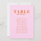 Invitation FIND YOUR SEAT! Pink Orange Bold Font Wedding (Devant)