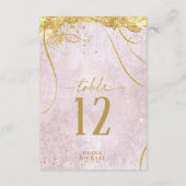 Invitation Fine Lines Gold Abstrait Mariage Mauve ID867 (Dos)