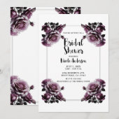 Invitation Fines Roses Roses Roses Fines Salle de Bain (Devant / Derrière)