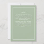 Invitation Finest Mariage Apple Green MONOCHROME (Dos)