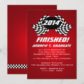 Invitation Fini 2014 Racing Flags Graduation (Devant / Derrière)