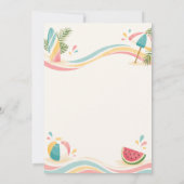 Invitation Fini l'école, vive la fête de l'été ! (Dos)