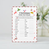 Invitation Finish The phrase Christmas Party game card (Debout devant)