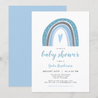 FINN | Baby shower arc-en-ciel en bleu de Bohême