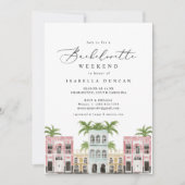 Invitation FIONA Aquarelle Charleston SC Bachelorette (Devant)