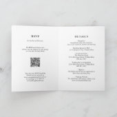 Invitation Fiona Noir et Blanc Monogramme Moderne Mariage Gra (Intérieur)