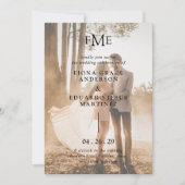 Invitation Fiona Photo Bold Monogramme Mariage moderne (Devant)
