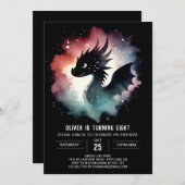 Invitation Fire Breer Dragon Anniversaire numérique (Devant / Derrière)