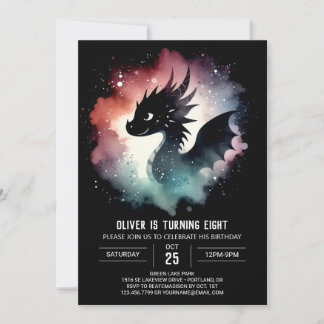 Invitation Fire Breer Dragon Anniversaire numérique