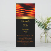 Invitation Fire Gold Black 30e fête d'anniversaire Long 2 (Debout devant)